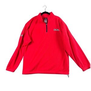 Ole‎ Miss Rebels Red Fleece Pullover Jacket Men's L Knights Apparel